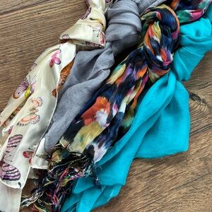 Colorful Women's Scarves, Set of 4